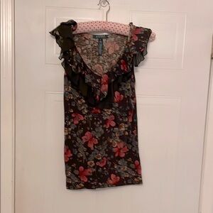Ralph Lauren Floral Blouse - Brown and Red
